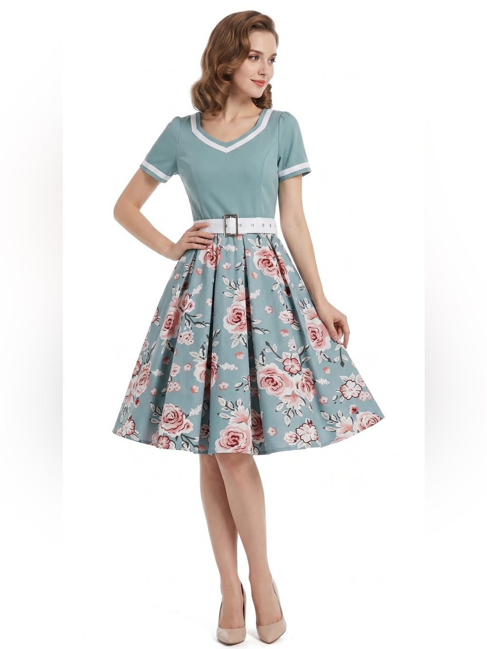 Pin up style rockabilly swing dress